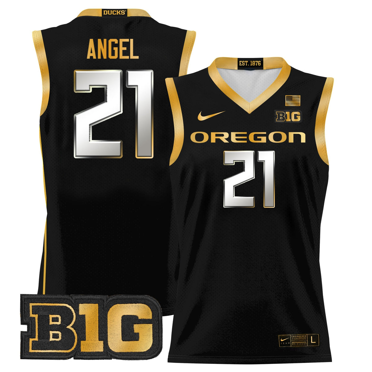 Men's Oregon Ducks 2024 Lightweight Basketball Jersey - All Stitched