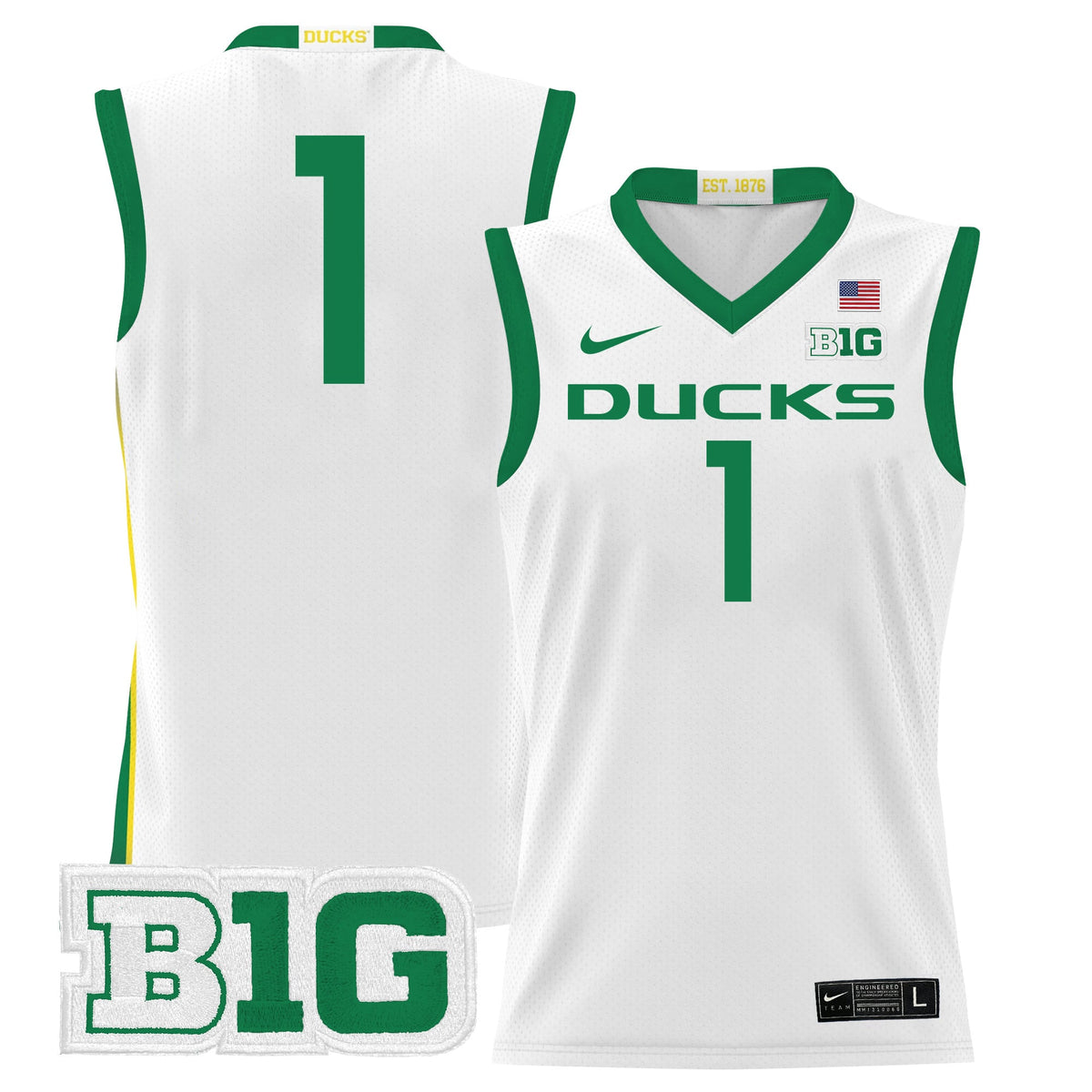 Men's Oregon Ducks 2024 Lightweight Basketball Jersey - All Stitched