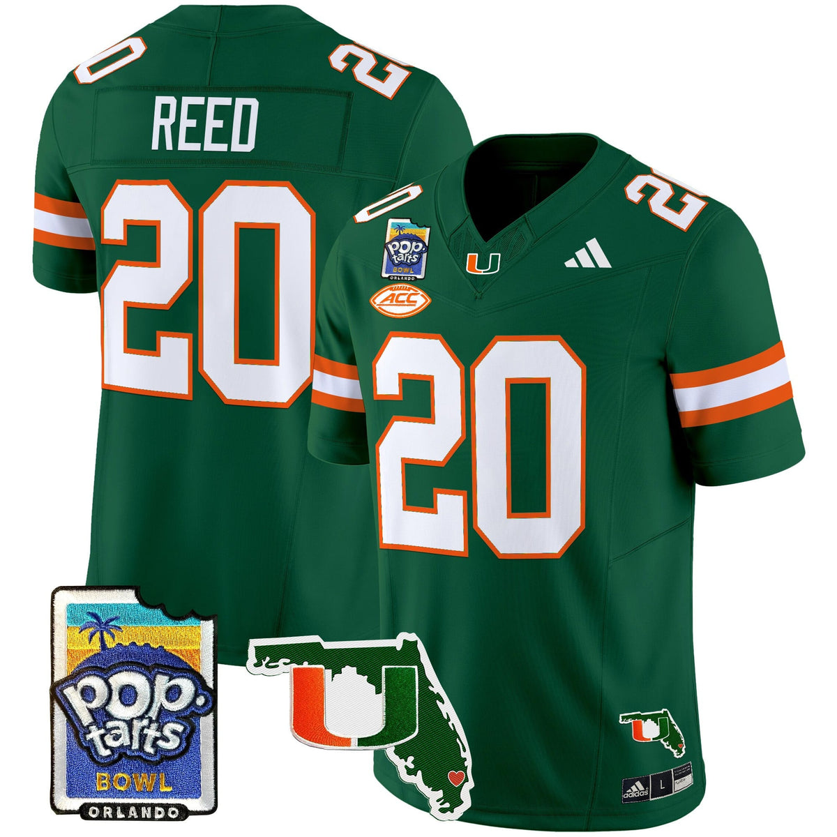 Men's Miami Hurricanes 2025 PopTarts Bowl Patch Vapor Limited Jersey - All Stitched