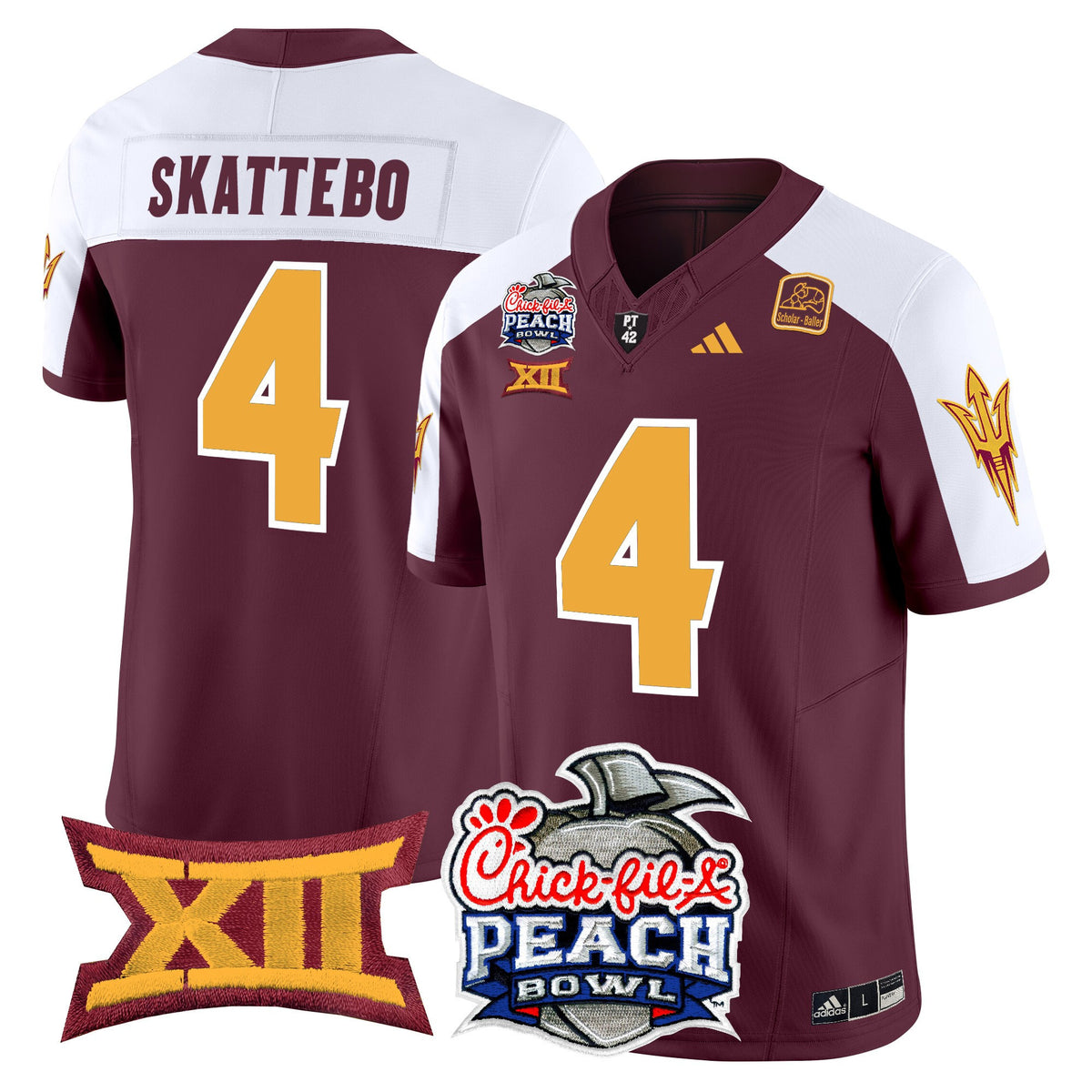 Men's Arizona State Sun Devils 2025 Peach Bowl Vapor Limited Jersey - All Stitched