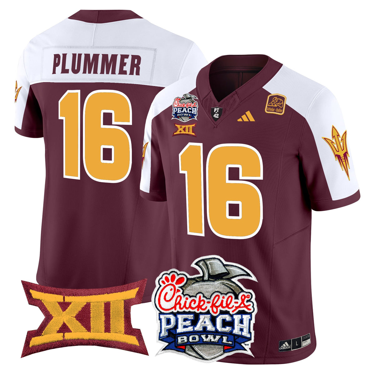 Men's Arizona State Sun Devils 2025 Peach Bowl Vapor Limited Jersey - All Stitched