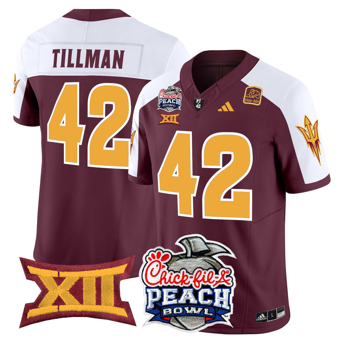 Men's Arizona State Sun Devils 2025 Peach Bowl Vapor Limited Jersey - All Stitched