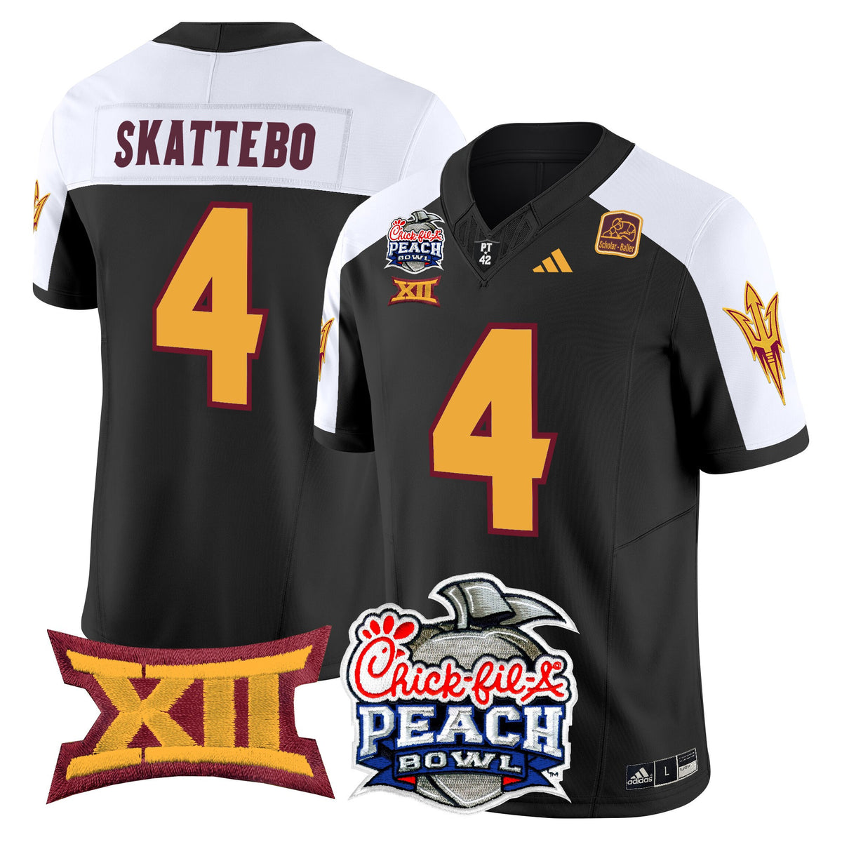 Men's Arizona State Sun Devils 2025 Peach Bowl Vapor Limited Jersey - All Stitched