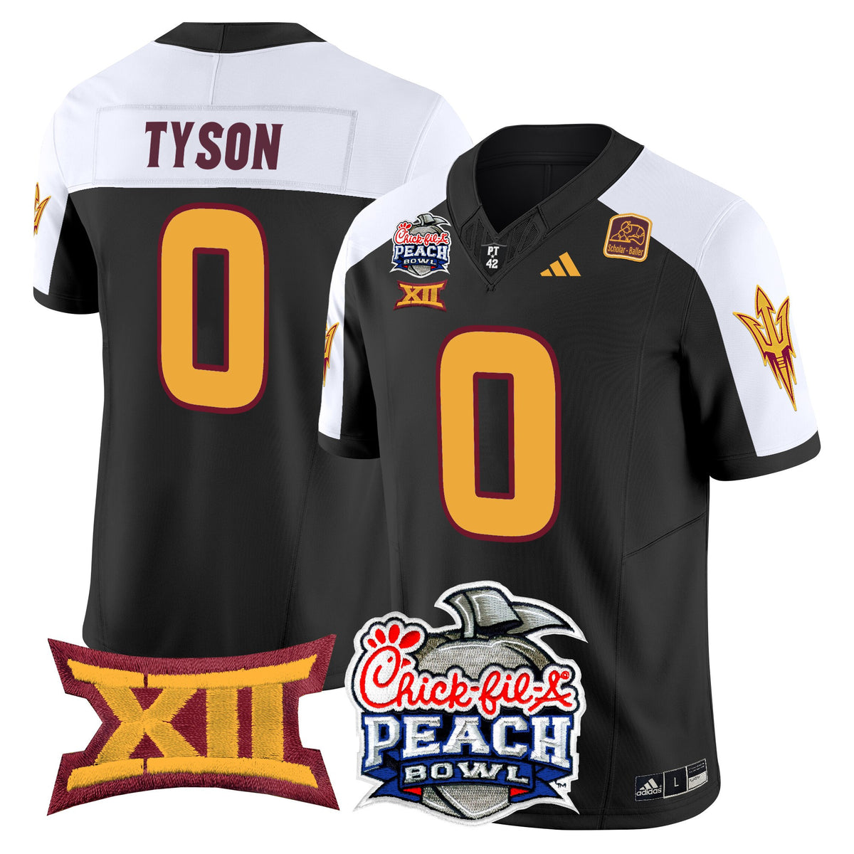 Men's Arizona State Sun Devils 2025 Peach Bowl Vapor Limited Jersey - All Stitched