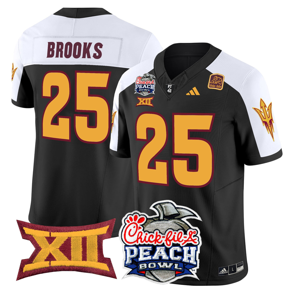 Men's Arizona State Sun Devils 2025 Peach Bowl Vapor Limited Jersey - All Stitched