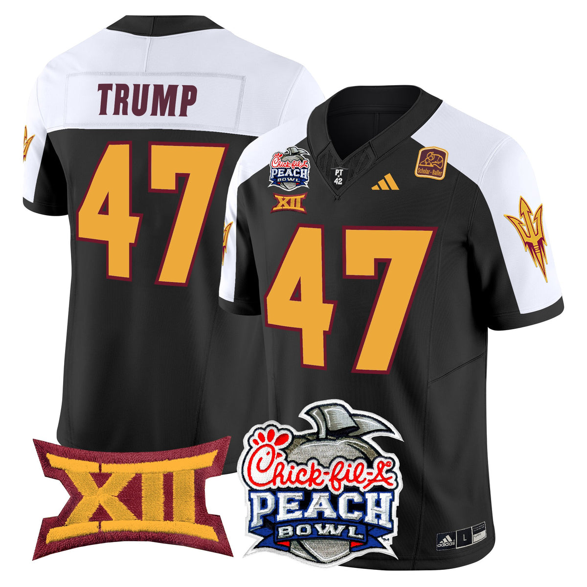 Men's Arizona State Sun Devils 2025 Peach Bowl Vapor Limited Jersey - All Stitched