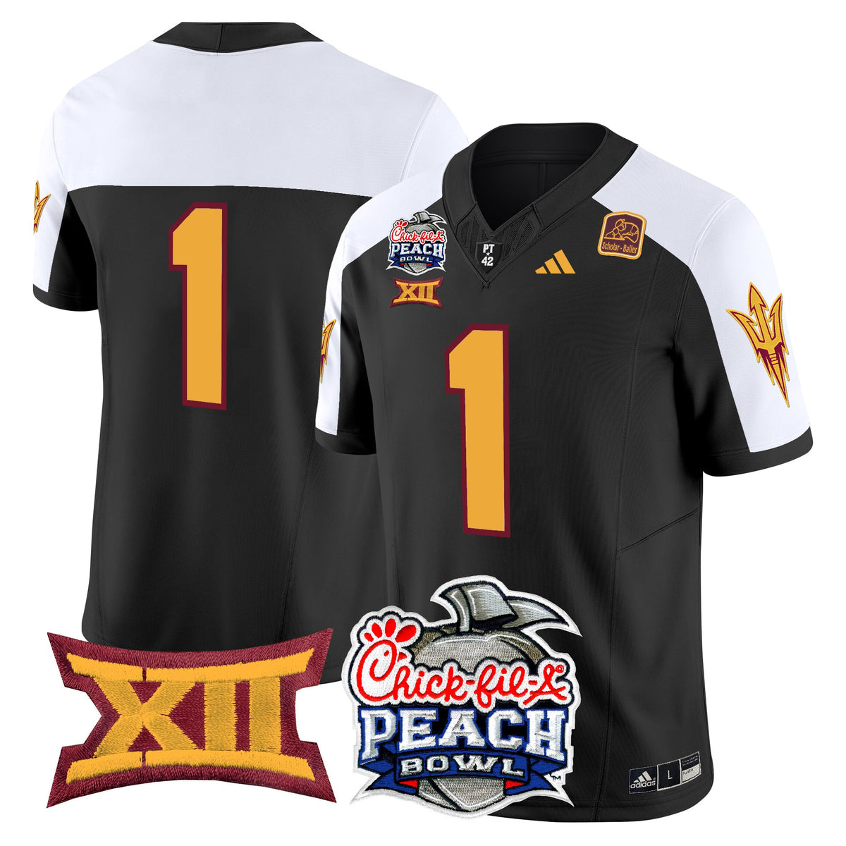 Men's Arizona State Sun Devils 2025 Peach Bowl Vapor Limited Jersey - All Stitched