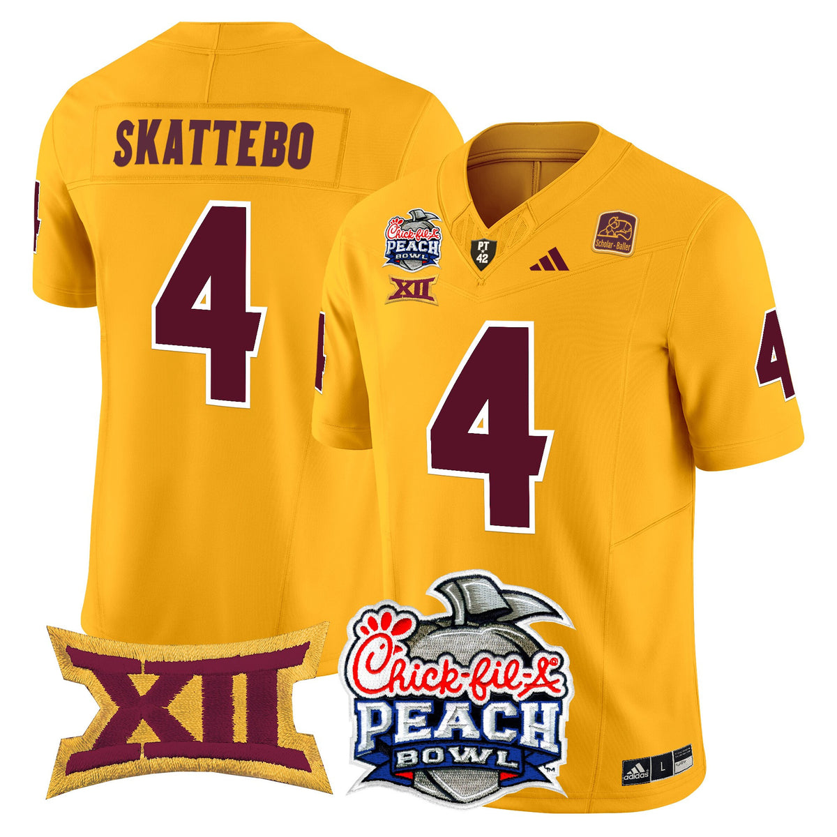 Men's Arizona State Sun Devils 2025 Peach Bowl Vapor Limited Jersey - All Stitched