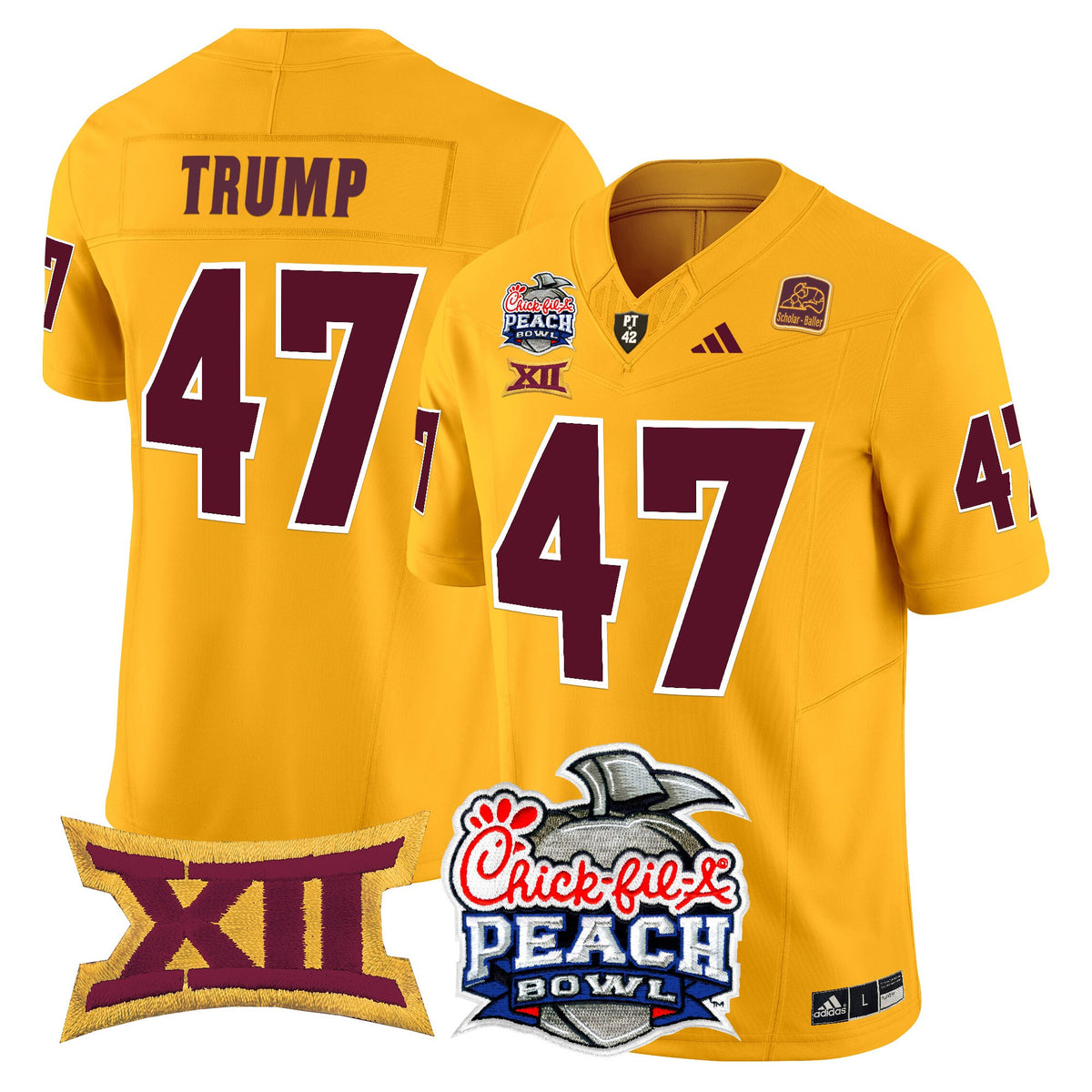 Men's Arizona State Sun Devils 2025 Peach Bowl Vapor Limited Jersey - All Stitched