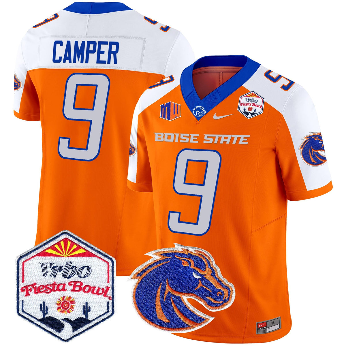 Men's Boise State Broncos 2025 The Fiesta Bowl Patch Vapor Limited Jersey - All Stitched