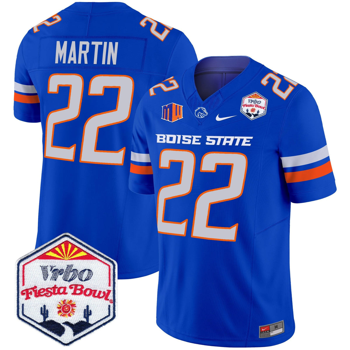 Men's Boise State Broncos 2025 The Fiesta Bowl Patch Vapor Limited Jersey - All Stitched