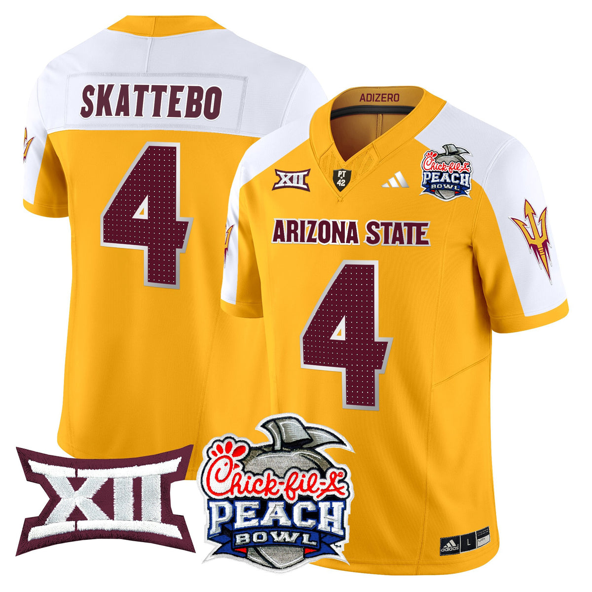 Men's Arizona State Sun Devils 2025 Peach Bowl Vapor Limited Jersey - All Stitched
