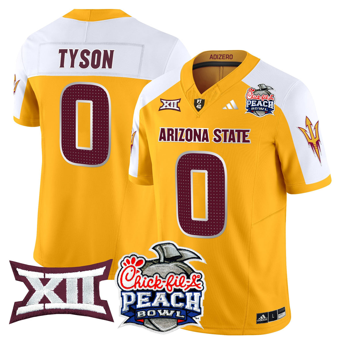 Men's Arizona State Sun Devils 2025 Peach Bowl Vapor Limited Jersey - All Stitched