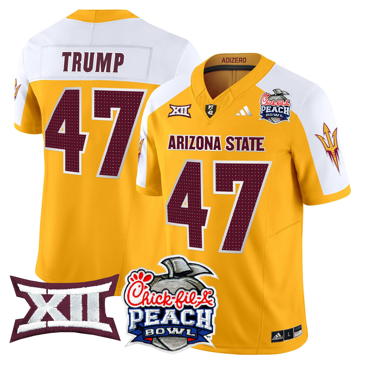 Men's Arizona State Sun Devils 2025 Peach Bowl Vapor Limited Jersey - All Stitched