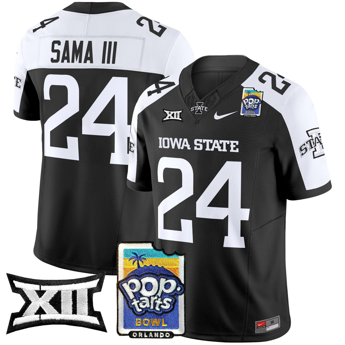 Men's Iowa State Cyclones 2025 PopTarts Bowl Patch Vapor Limited Jersey - All Stitched