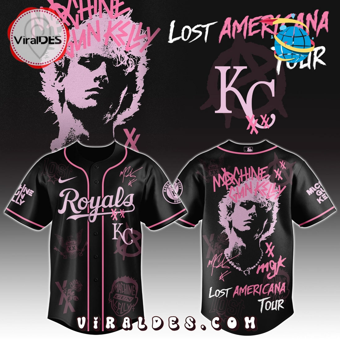 MGK x Kansas City Royals Men's Baseball Jersey - Limited 